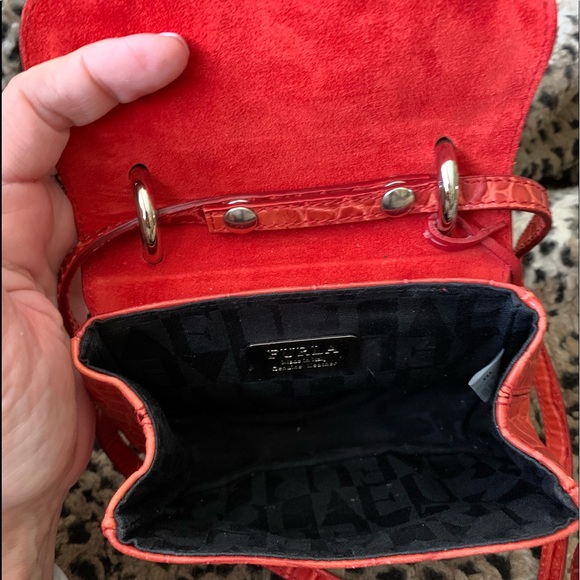 ⚫️SOLD⚫️Furla Mini Croc Crossbody & Dustbag - Picture 3 of 14